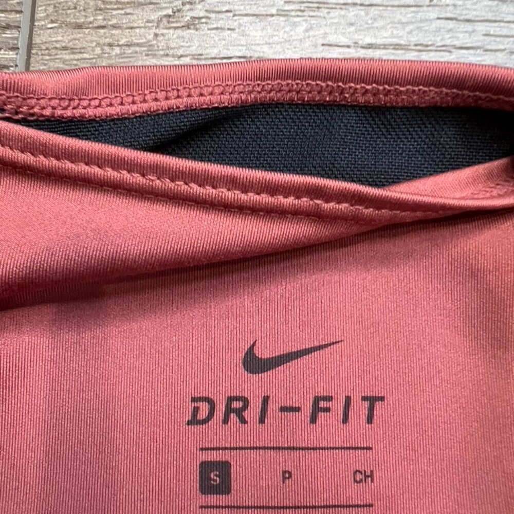 Nike Dri-Fit Leggings Mid-Rise Full-Length Gold Glitter Logo - Picture 10 of 12